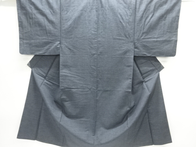 JAPANESE MENS KIMONO / SILK / UNUSED / TSUMUGI / WEAVE PATTERN
